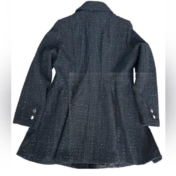Laundry by Shelli Segal Black Glitter Peplum  Coat Laundry Size Large - Picture 8 of 10